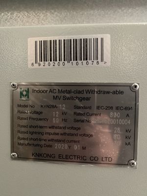 Mécanisme retirable du panneau 6KV de commutateur de KYN28A-12 BT